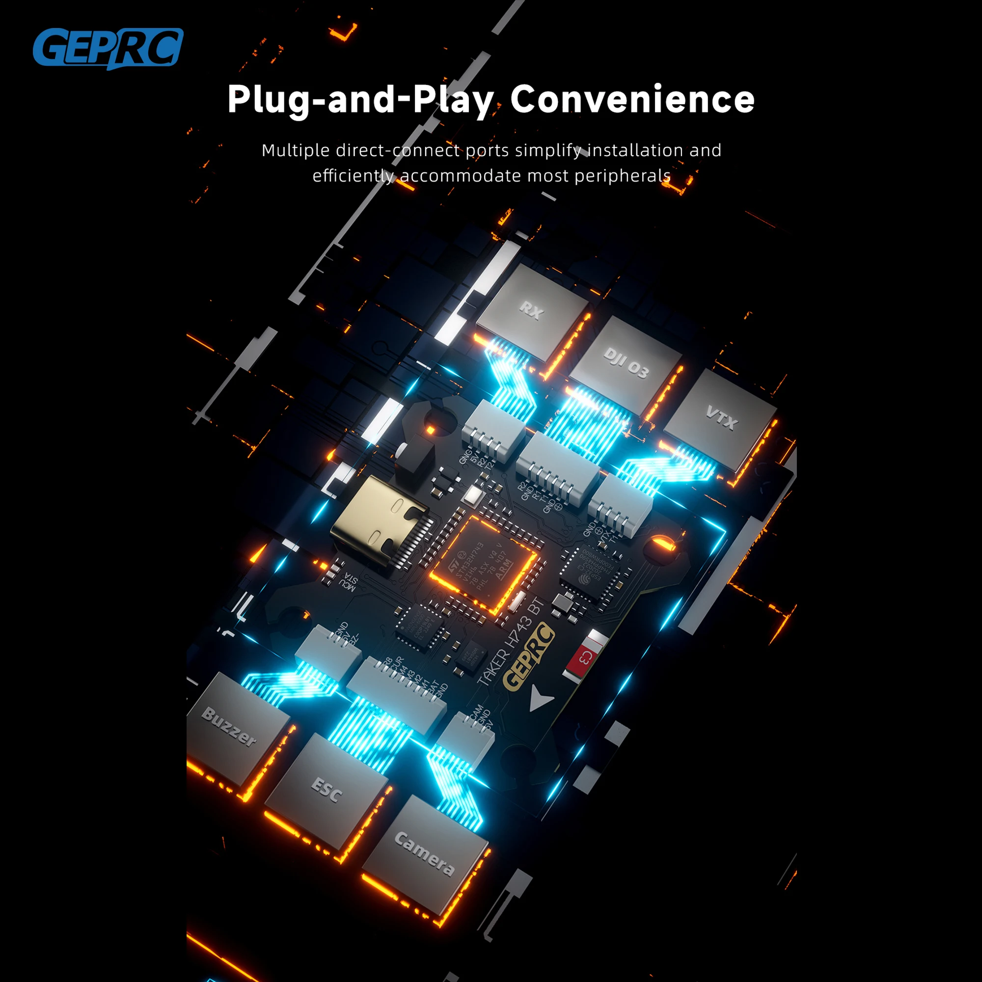 GEPRC TAKER H743 BT 32Bit 65A  - огляд і ціна Drone Flight Controller